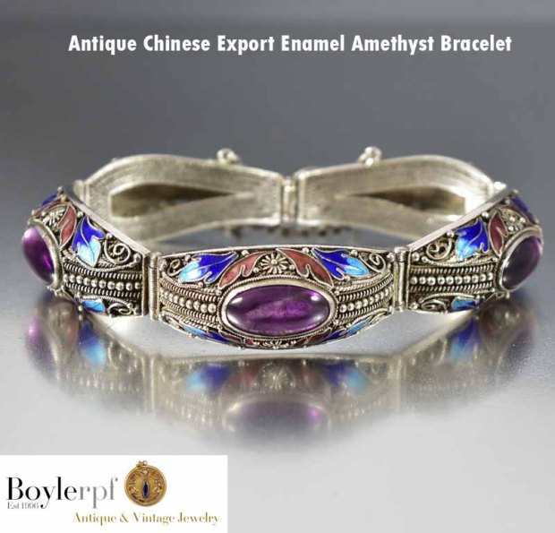 silver_enamel_amethyst_chinese_bracelet_vintage_art_deco